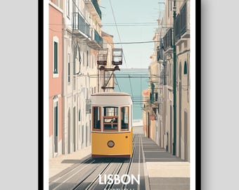 Pôster de Lisboa - Pôster do Elétrico de Lisboa - Pôster de Portugal - Lisboa - Arte de Parede de Lisboa - Impressão de Lisboa - Portugal - Impressão de Portugal - Arte de Portugal