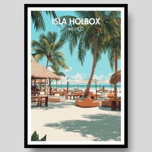 Isla Holbox Poster - Mexico Poster - Isla Holbox - Mexican Art - Isla Holbox Print - Mexican - Mexico - Isla Holbox Wall Art - Mexico Print
