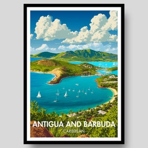 Antigua And Barbuda Poster - Caribbean Wall Art - Antigua - Caribbean - Antigua Wall Art - Antigua Poster - Antigua Gift - Caribbean Poster
