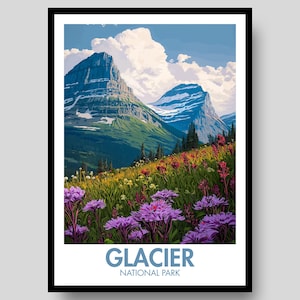 Glacier National Park Poster - Glacier National Park - Montana Poster - Glacier - Montana - Glacier National Park Art - National Park Poster