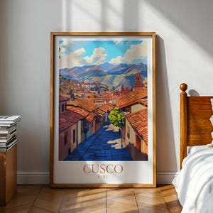 Cusco Travel Poster - Chile Wall Art - Cusco Art - Vacation Poster - Gift for Traveller - Cusco Poster - Peru Travel Poster - Cusco Wall Art