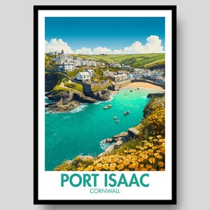 Port Isaac Poster - Cornwall Poster - Cornish - Port Isaac - Cornwall Wall Art - UK Wall Art - Cornwall Print - Cornwall -Cornwall Landscape