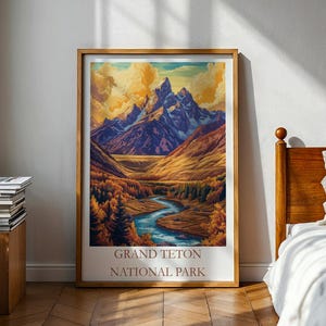 Grand Teton National Park Poster - National Park Poster - Grand Teton National Park Print - National Park Print - Grand Teton National Park