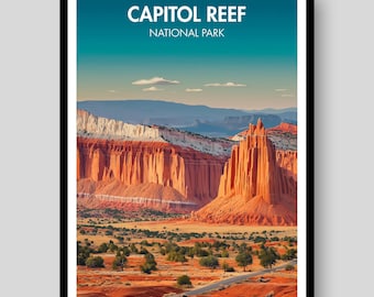 Capitol Reef National Park Poster - Capitol Reef Print - Utah Poster - Capitol Reef - Utah - Utah Wall Art - Capitol Reef Art - Utah Gift