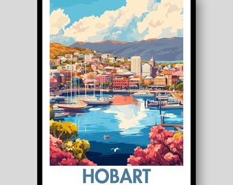 Hobart Tasmania Travel Poster – Australian Wall Art