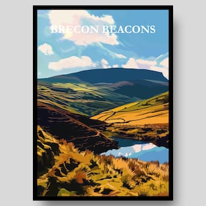 Brecon Beacons Poster - Wales Gift - Brecon Beacons - Welsh Poster - Mountain Poster - Cymru - Wales - Welsh Gift - Brecon Beacons Print