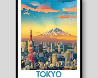 Póster de Tokio - Póster japonés - Tokio - Póster de Japón - Lámina de Tokio - Arte mural de Tokio - Japonés - Lámina de Japón - Arte de Tokio - Arte japonés