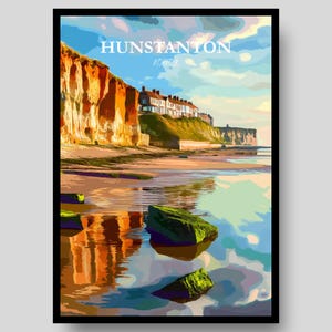 Hunstanton Poster - Norfolk - Hunstanton - Norfolk Poster - Norfolk Print - Norwich Poster - Norfolk - Norfolk Art - Norfolk Wall Art