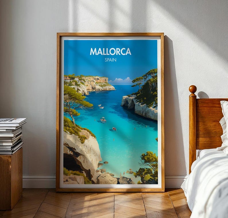 Mayorca Print Mallorca Poster - Spain Wall Art - Mallorca Print - Etsy UK