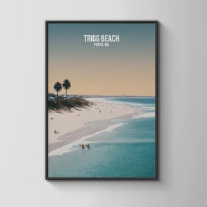 Trigg Beach Perth WA Art Print Poster Wall Art Travel Scene