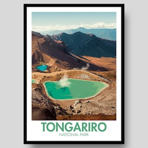 Tongariro National Park Poster - New Zealand Art - Tongariro National Park - Tongariro Poster - Tongariro Art - New Zealand -Tongariro