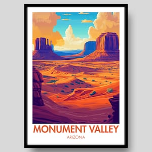 Monument Valley Poster - Monument Valley - Arizona Poster - National Park Poster - Monument Valley Print - Arizona Wall Art - Arizona