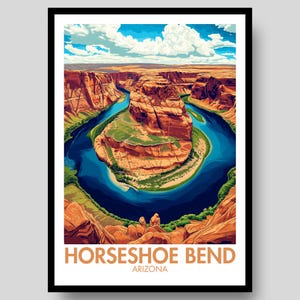 Horseshoe Bend Poster - Arizona Poster - Horseshoe Bend - Horseshoe Bend Wall Art - Arizona - National Park Poster - Horseshoe Bend Print