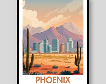 Phoenix poster - Phoenix Arizona - Arizona poster - Phoenix - Arizona - Phoenix muurkunst - Arizona muurkunst - Phoenix schilderij - Phoenix kunst