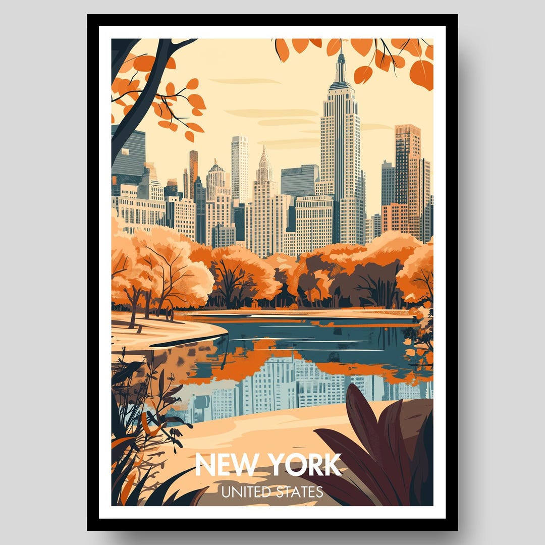 New York Poster - Central Park Poster - New York City - New York Print ...