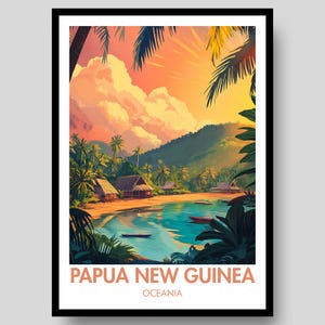 Papua New Guinea Poster - Papua New Guinea - Papua New Guinea Print - Travel Poster - Papua New Guinea Wall Art - Papua New Guinea Souvenir