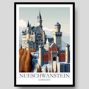 Neuschwanstein Poster - Neuschwanstein Castle Poster - Bavaria Poster - Germany Poster - Neuschwanstein - Germany - Neuschwanstein Print
