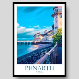 Penarth Poster - Wales Poster - Welsh Gift - Penarth - Welsh Poster - Wales - Welsh - Wales Print - Wales Wall Art - Welsh Print - Cardiff