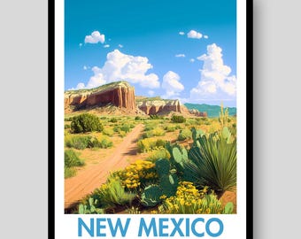 New Mexico Poster - New Mexico Wall Art - New Mexico Gifts - New Mexico Prints - New Mexico - New Mexico Art - New Mexico Decor - Santa Fe