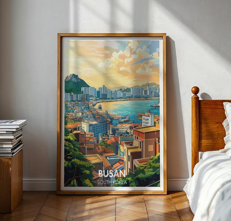 Busan Poster - South Korea - Korean Poster - Busan Print - Korean Wall ...