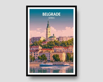 Belgrade Serbia Poster – Belgrade Travel Art Print