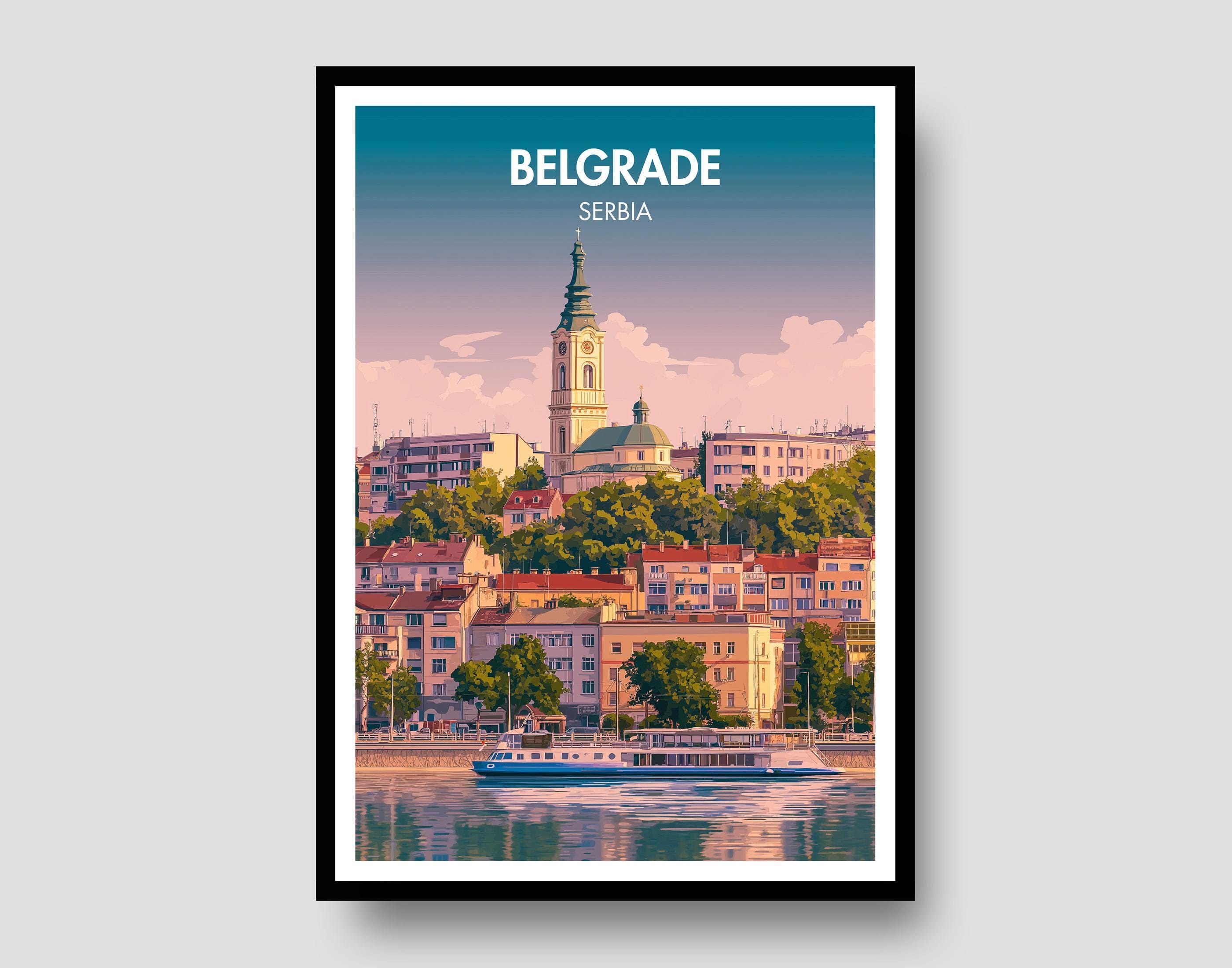Belgrade Serbia Poster – Belgrade Travel Art Print - Etsy