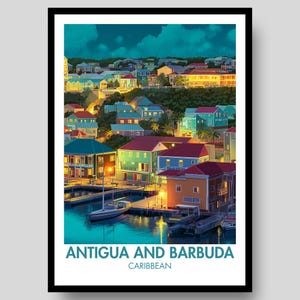 Antigua And Barbuda Poster - Caribbean Poster - Antigua And Barbuda - Antigua Poster - Caribbean - Antigua Wall Art - Caribbean Wall Art
