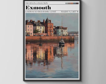 Exmouth Print Gateway to the Jurassic Coast Wall Art