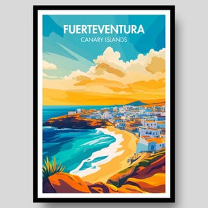 Fuerteventura Poster - Fuerteventura - Kanaren Poster - Fuerteventura Print - Fuerteventura Wandkunst - Reiseposter - Kanaren