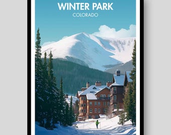 Winter Park Poster - Colorado Wall Art - Winter Park Print - Winter Park Wall Art - Colorado Gifts - Colorado Print - Winter Park Ski Resort