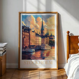 Poster Stockholm - Skandinavisches Poster - Schweden - Stadtposter - Schwedisches Poster - Stockholm - Reiseposter - Skandinavisches Dekor - Posterset