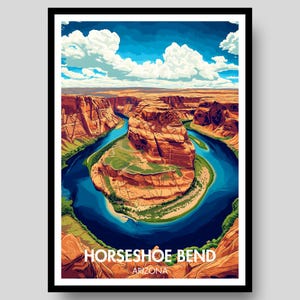 Horseshoe Bend Poster - Arizona Poster - Horseshoe Bend - Horseshoe Bend Wall Art - Arizona - National Park Poster - Arizona Wall Art