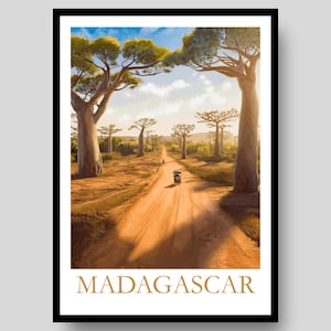 Madagascar Poster - African Poster - Madagascar - Madagascar Print - Travel Poster - Madagascar Art - Madagascar Gifts - Safari Poster