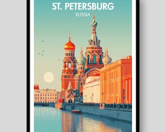St. Petersburg Travel Poster – Russia, Venice of the North
