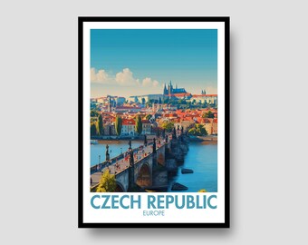 Póster de la República Checa - Arte mural de Praga - Lámina de la República Checa