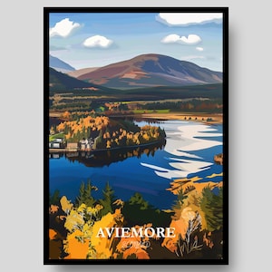Aviemore Poster - Scotland Poster - Aviemore - Scottish Wall Art - Scotland - Scotland Wall Art - Cairngorms Poster - Cairngorms - Highlands
