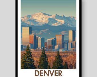 Denver Poster - Colorado Poster - Denver Wall Art - Denver - Colorado Wall Art - Denver Print - Colorado - Denver Art - Denver Nuggets