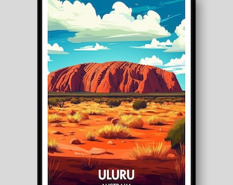 Uluru Australia Poster - Ayers Rock Outback Landscape Art