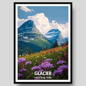 Glacier National Park Poster - Glacier National Park - Montana Poster - Glacier - Montana - Glacier National Park Art - National Park Sign