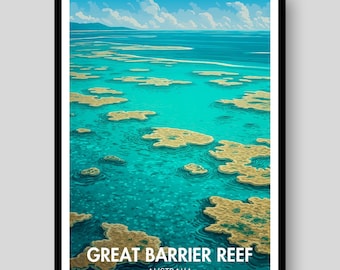 Barrier Reef Poster - Australien Reise Kunstdruck