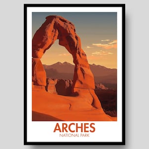 Arches National Park Poster - Delicate Arch Poster - Arches National Park - Utah Poster - Arches - Utah - National Park Poster - Utah Print
