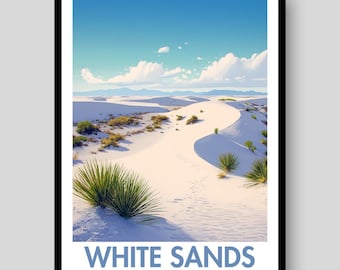 White Sands National Park Poster - New Mexico Poster - White Sands Print - White Sands Wall Art - New Mexico Print - White Sands Gifts