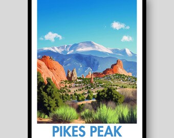 Pikes Peak Poster - Pikes Peak Druck - Colorado - Pikes Peak Wandkunst - Pikes Peak - Colorado Poster - Colorado Wandkunst - Pikes Peak Geschenke