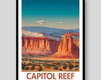 Capitol Reef National Park Poster - Capitol Reef Print - Utah Poster - Capitol Reef - Utah - Utah Wall Art - Capitol Reef National Park Art