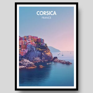 Corsica Poster - France Poster - Corsica - Corsica Print - France - Mediterranean Poster - Corsica Wall Art - Corsica Art - Corsica Souvenir