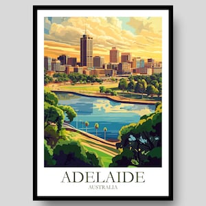 Adelaide Poster - Australian Wall Art - Adelaide - Adelaide Print - City Poster - Australia - Travel Poster - Australia Art - Adelaide Map