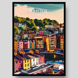 Bristol Poster - UK Wall Art - Bristol - Bristol Print - Bristol City Poster - Bristol Art Print - Bristol Wall Art - Bristol City