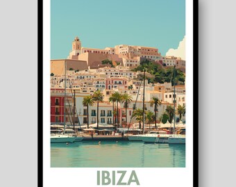 Ibiza Poster - Ibiza Druck - Spanisches Poster - Ibiza - Spanien - Ibiza Wandkunst - Ibiza Geschenke - Spanien Poster - Ibiza Souvenir - Ibiza Karte Druck
