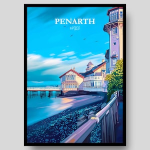 Penarth Poster - Wales Poster - Welsh Gift - Penarth - Welsh Poster - Wales - Cymru - Wales Print - Wales Wall Art - Welsh Print - Cardiff