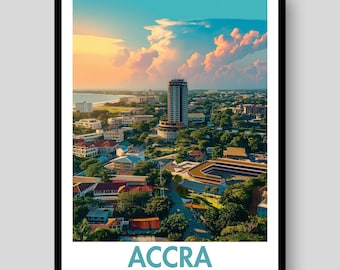 Accra Poster - Ghana Wall Art - Accra - Ghana Print - Accra Wall Art - Accra Print - Ghana Poster - Accra Art - Ghana Art - Accra Wall Decor